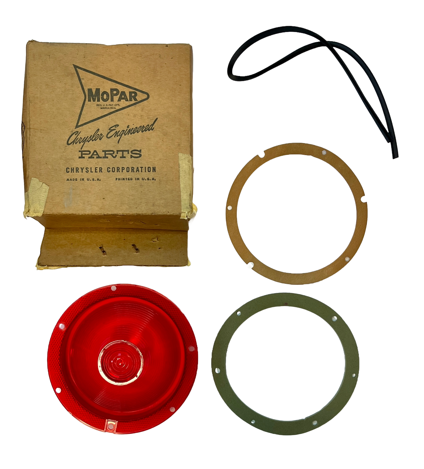 New Old Stock Left Hand Tail Light Lens & Gaskets 1963 Chrysler Models #2421102