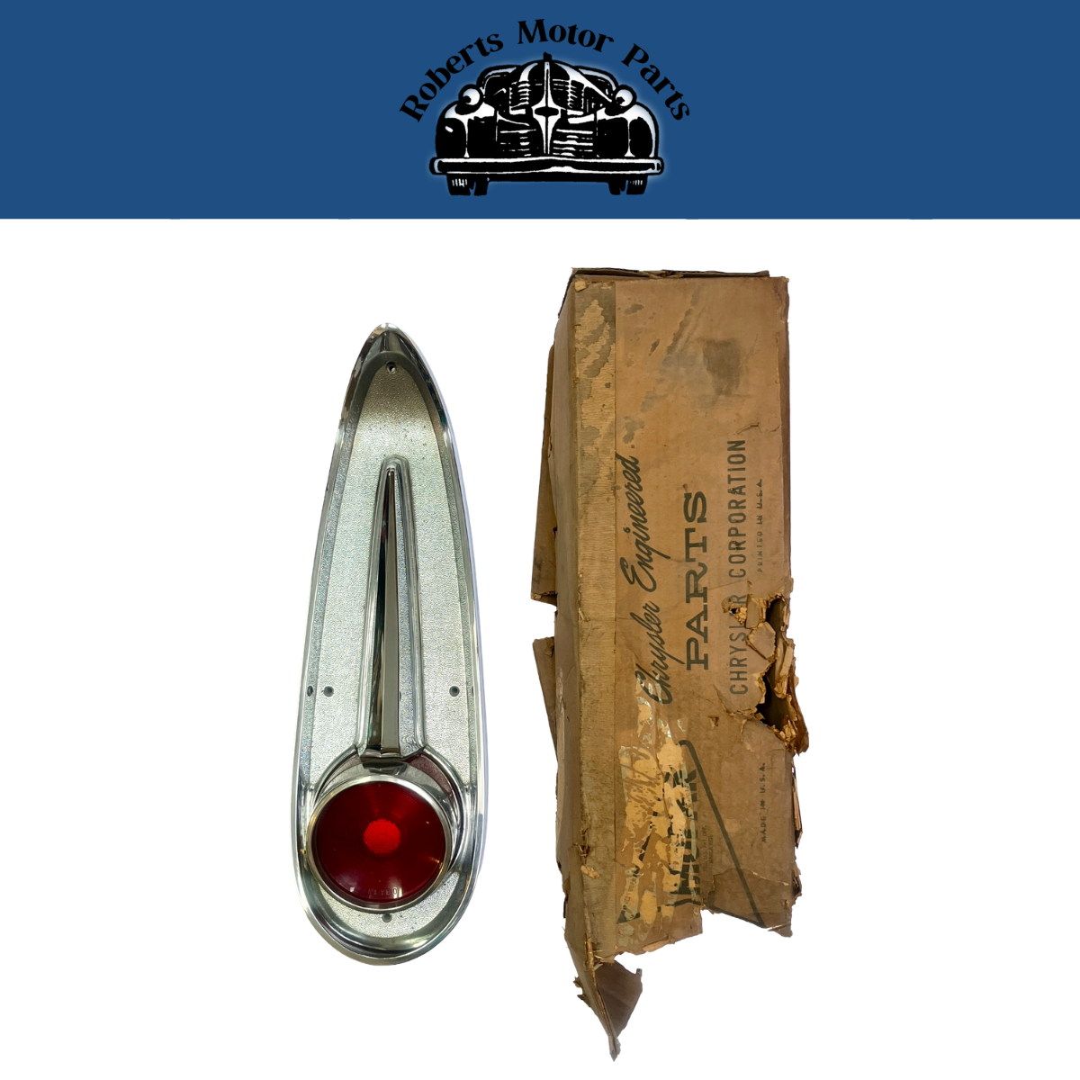 New Old Stock Taillight Assy for 1958 Plymouth 4-Door Suburban Models #1810387