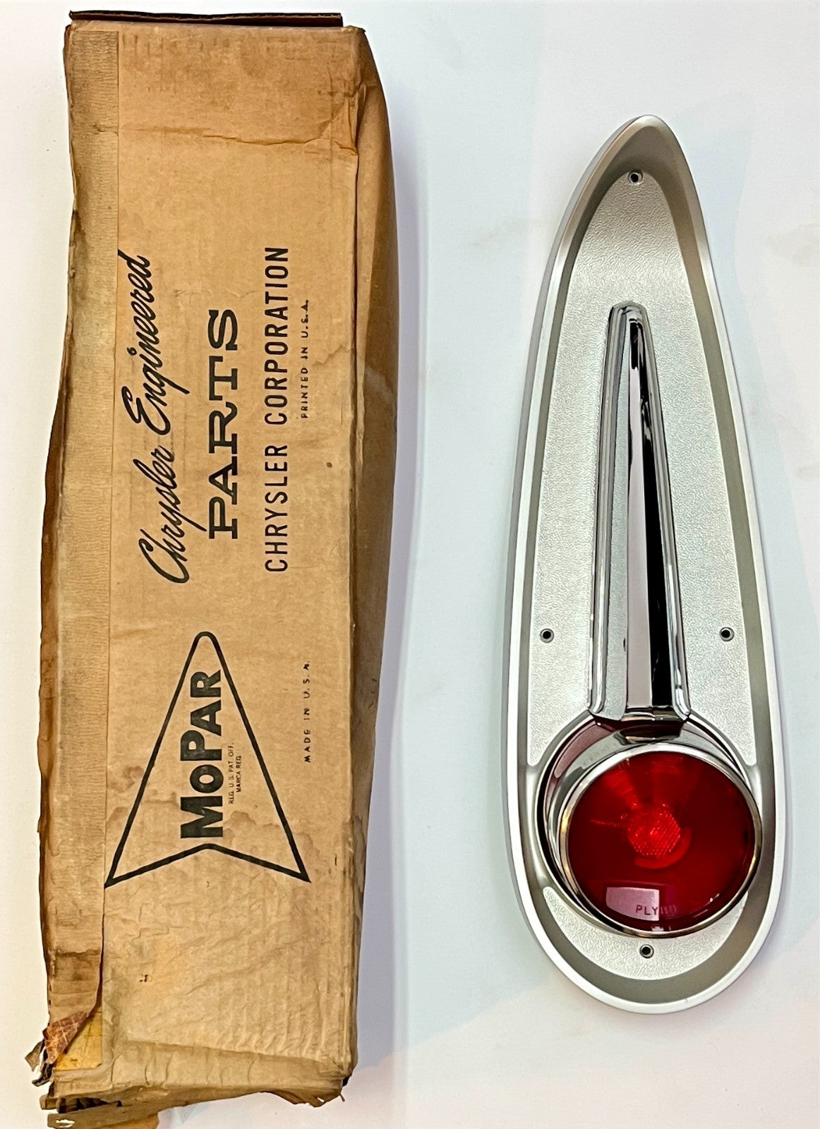 New Old Stock Taillight Assy. for 1958 Plymouth Station Wagon Models #1878158