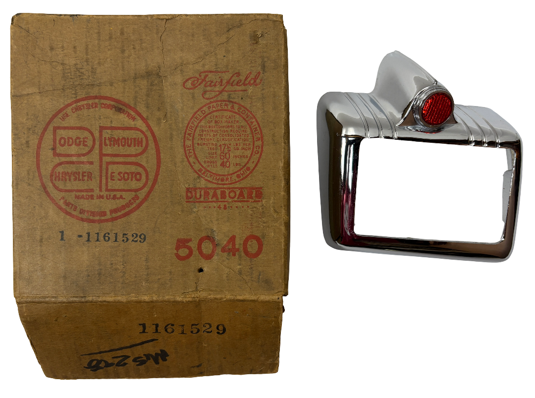 New Old Stock Left Tail Lamp Bezel for 1946-48 Dodge Models Mopar #1161529