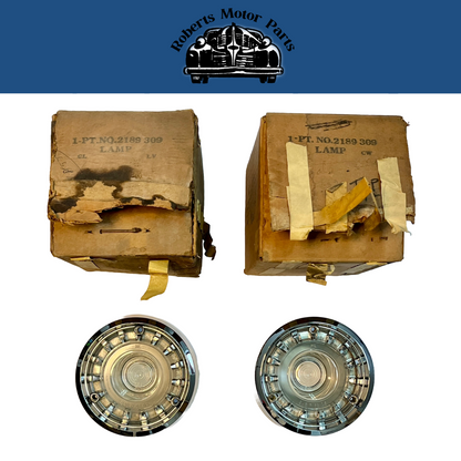 New Old Stock Back Up Light Lens Assembly Pair 1962 Dodge Dart Models #2189309