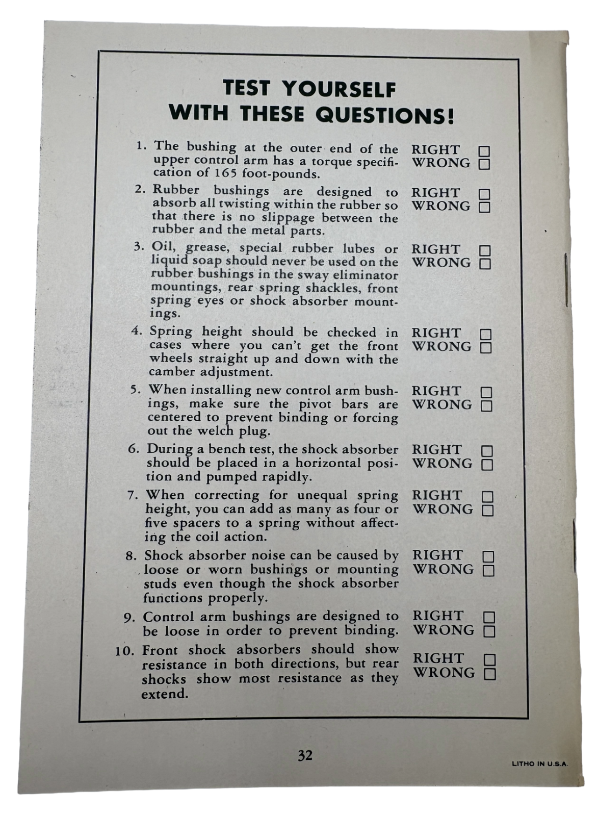 Original Ross Roy Suspension System Service Tips Book 1949 Chrysler Vol 2 No 8