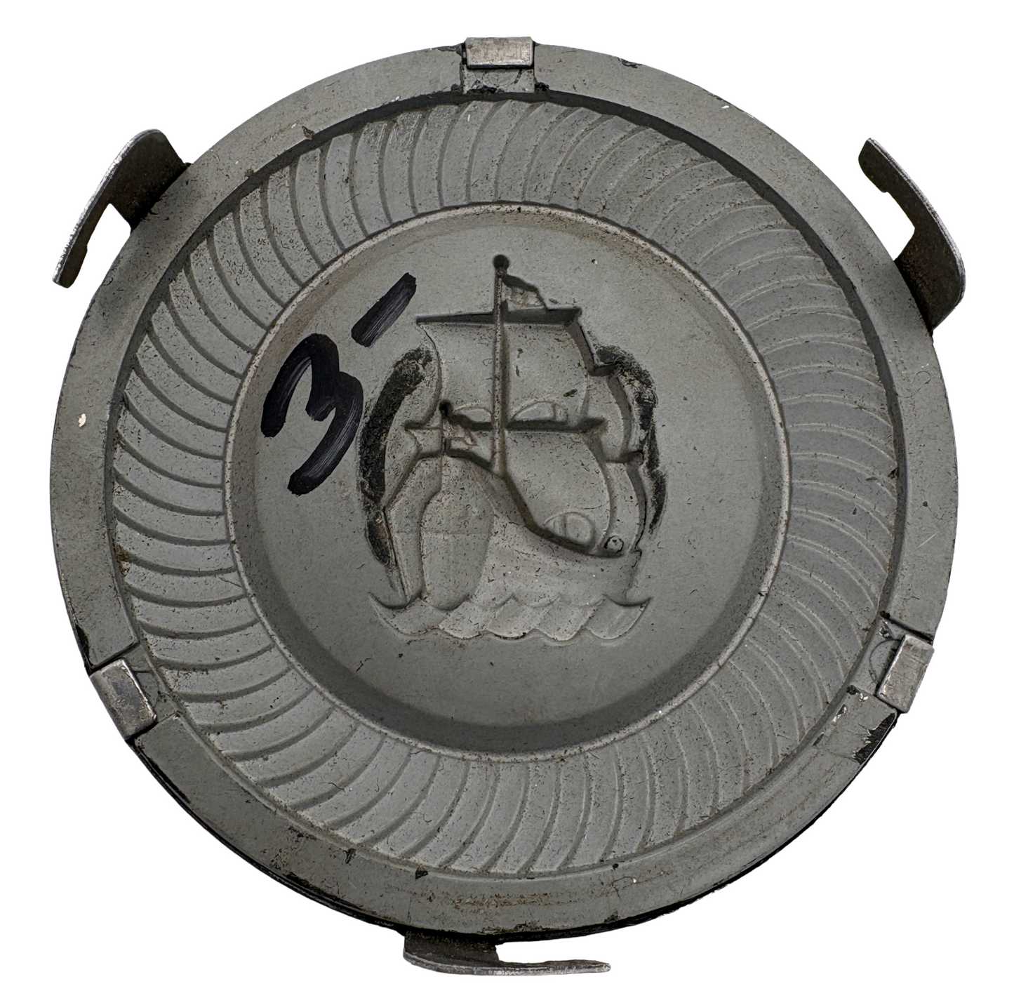 New Old Stock Black & Silver Plymouth Ornament