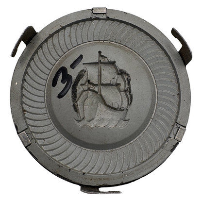 New Old Stock Black & Silver Plymouth Ornament