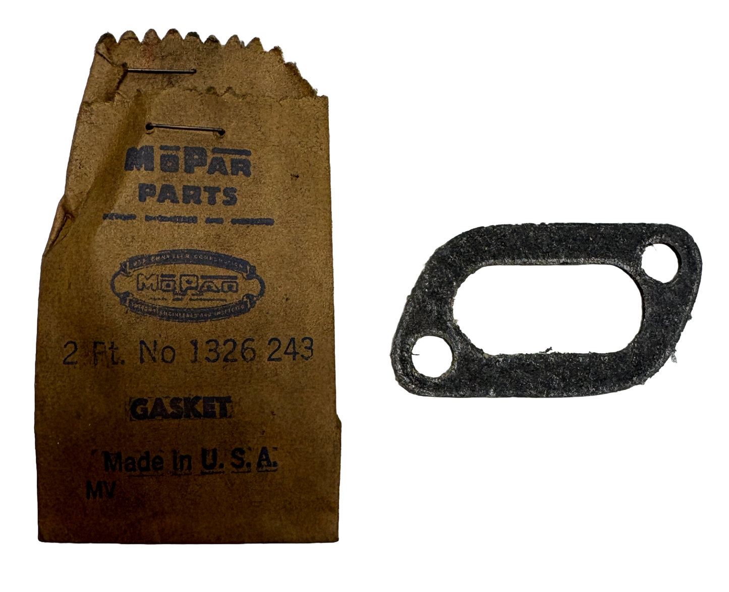 New Old Stock Intake Heat Tube Flange Gasket for 1951-53 Chrysler V8 #1326243