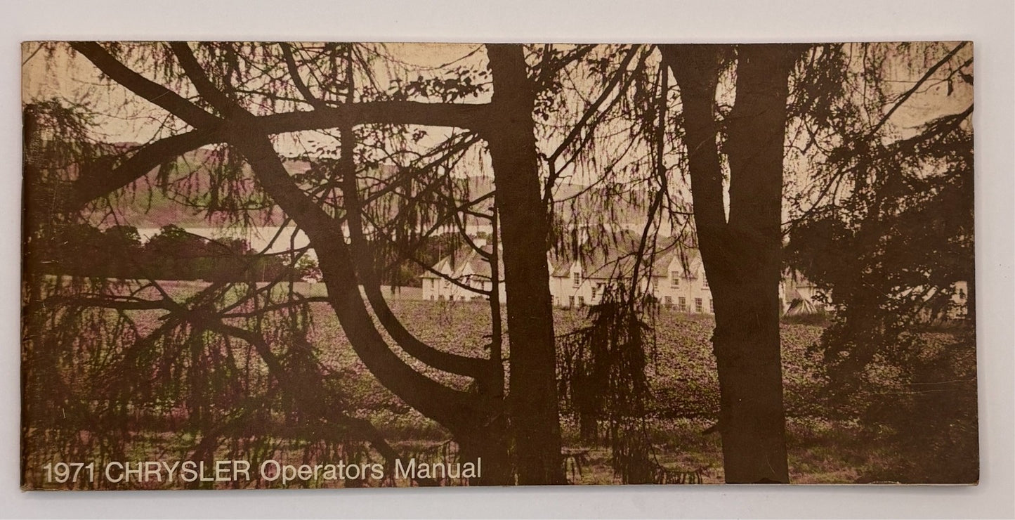 Original 1971 Chrysler Operators Manual #81-070-1170