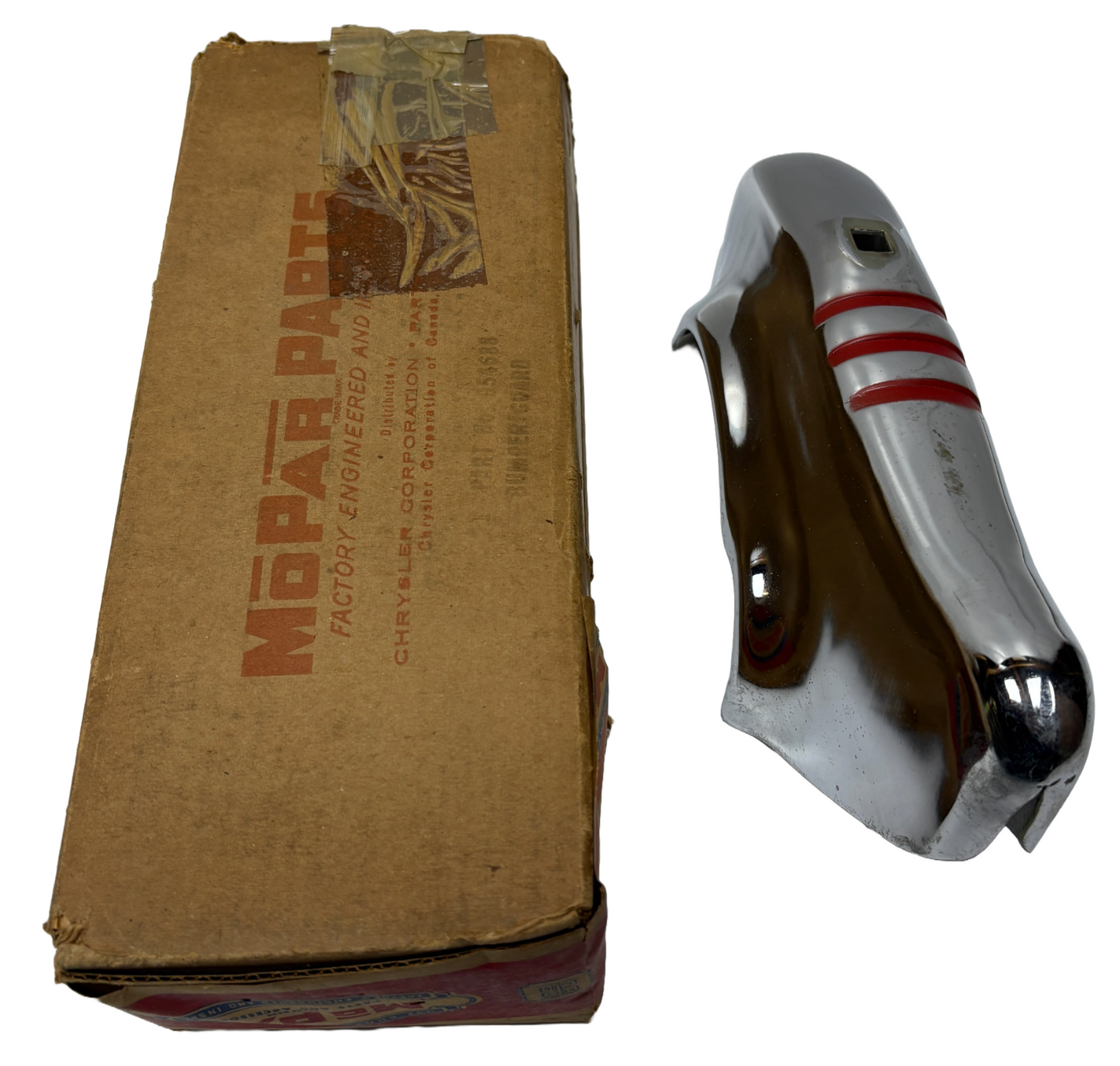 New Old Stock Front Left Bumper Guard for 1946-48 Dodge Models Mopar #954688