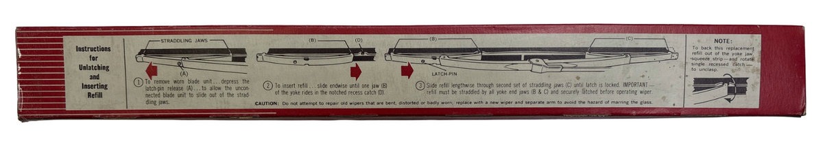 New Old Reproduction Stock Trico Wiper Blade Refill Pair 16 In Latch Pin #LP-16