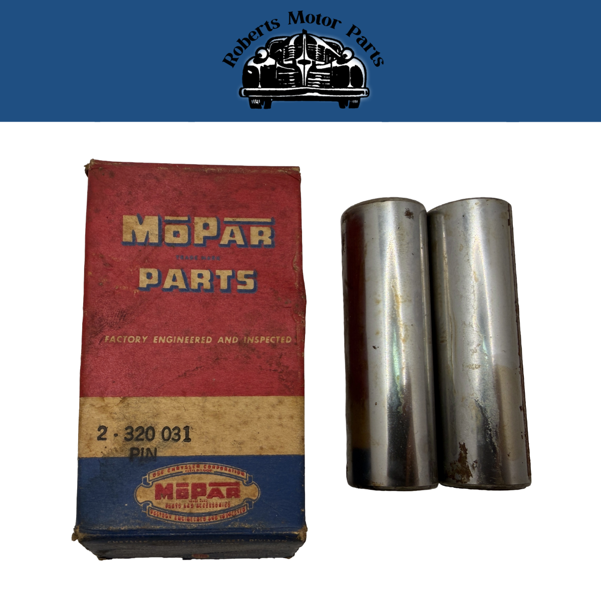 New Old Stock Piston Pin Standard Set of 2 For 1933-1954 Mopar Models #320031