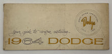 Original 1964 Dodge "Your Guide to Carefree Motoring" #81-270-4255