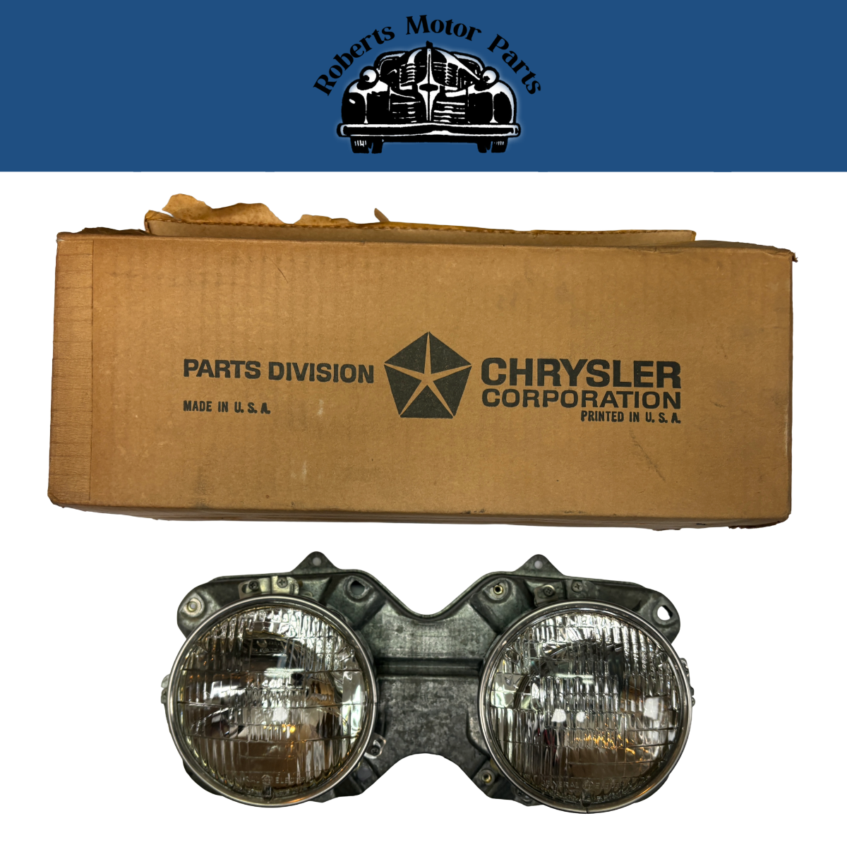New Old Stock Left Headlamp Dual Riteway Shift For 1960 Plymouth Models #1972431