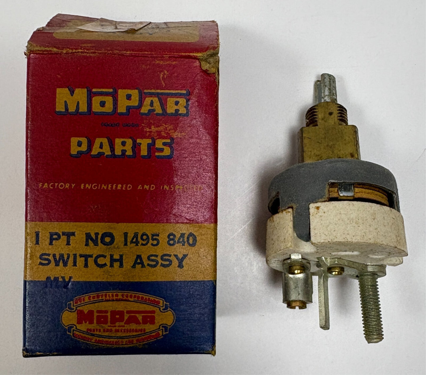 New Old Stock Instrument Lamp Switch for 1953-54 Dodge Models Mopar #1495840