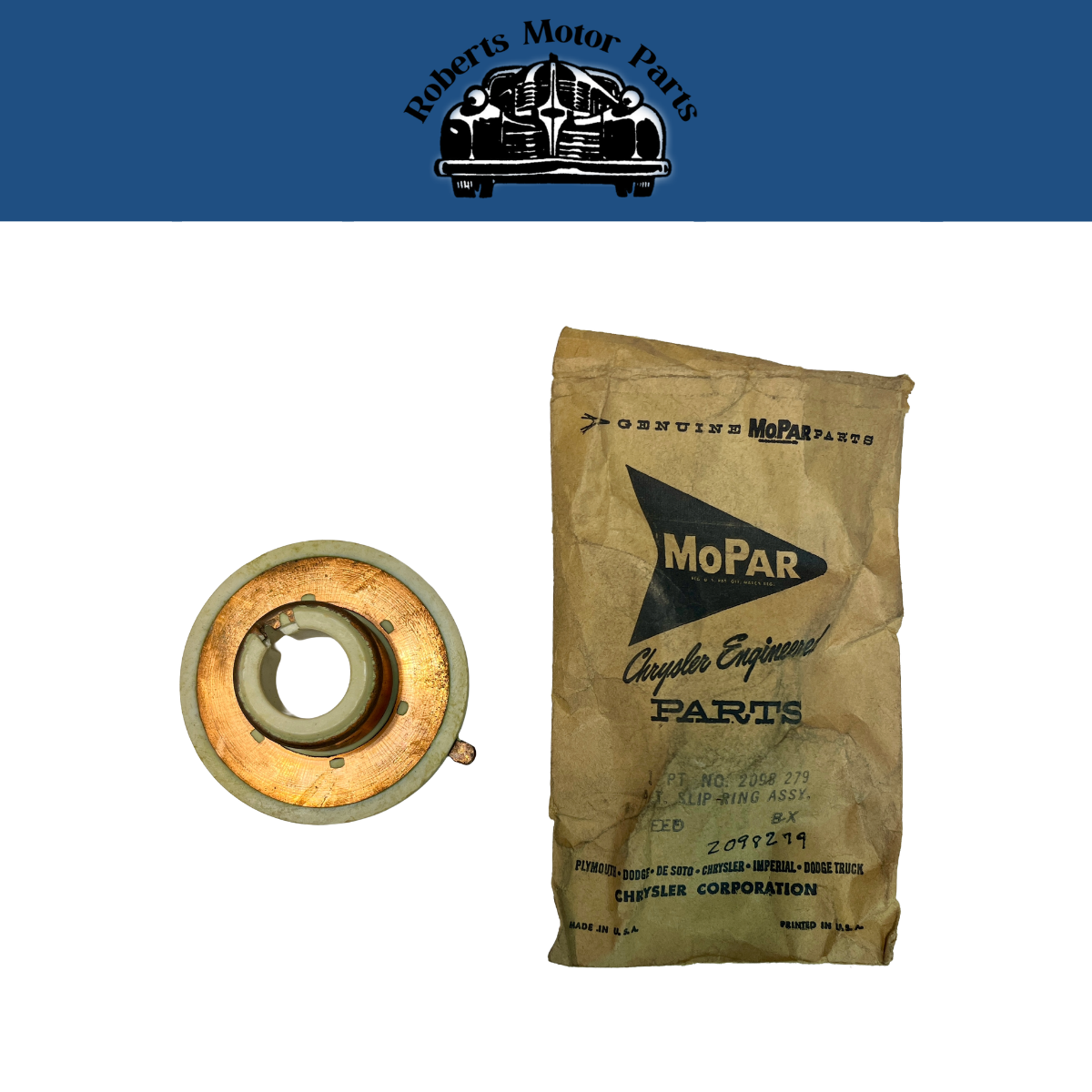 New Old Stock Alternator Slip Ring w/ Ground Shaft 1961-62 Mopar Models #2098279