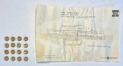 New Old Stock Rear Bumper Guard Package for 1971 Satellite Models #3620330