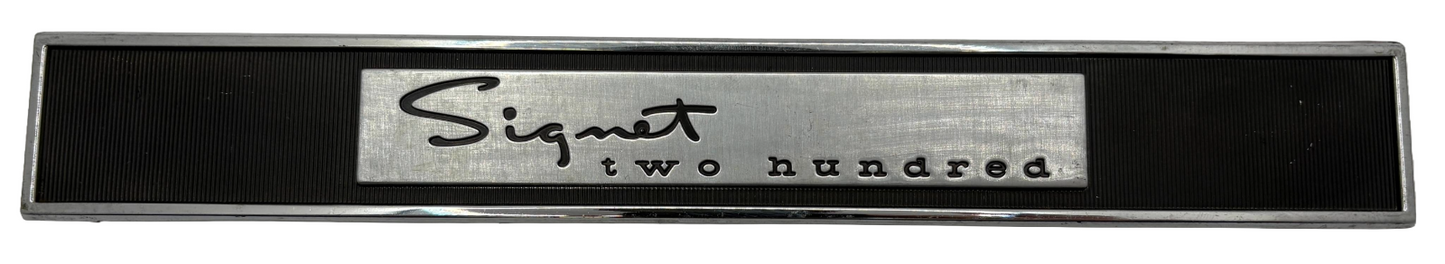 New Old Stock Interior Door Emblem Name Plate 1963 Plymouth Signet V200 #2217483