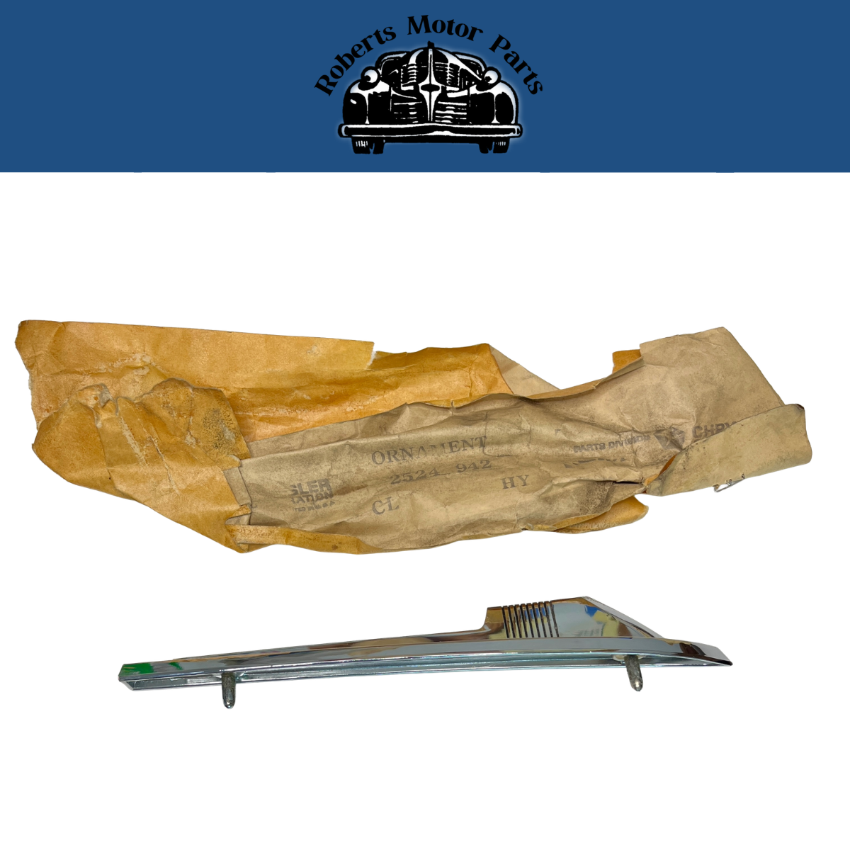 New Old Stock Right Fender Top Ornament for 1965 Valiant Models Mopar #2524942