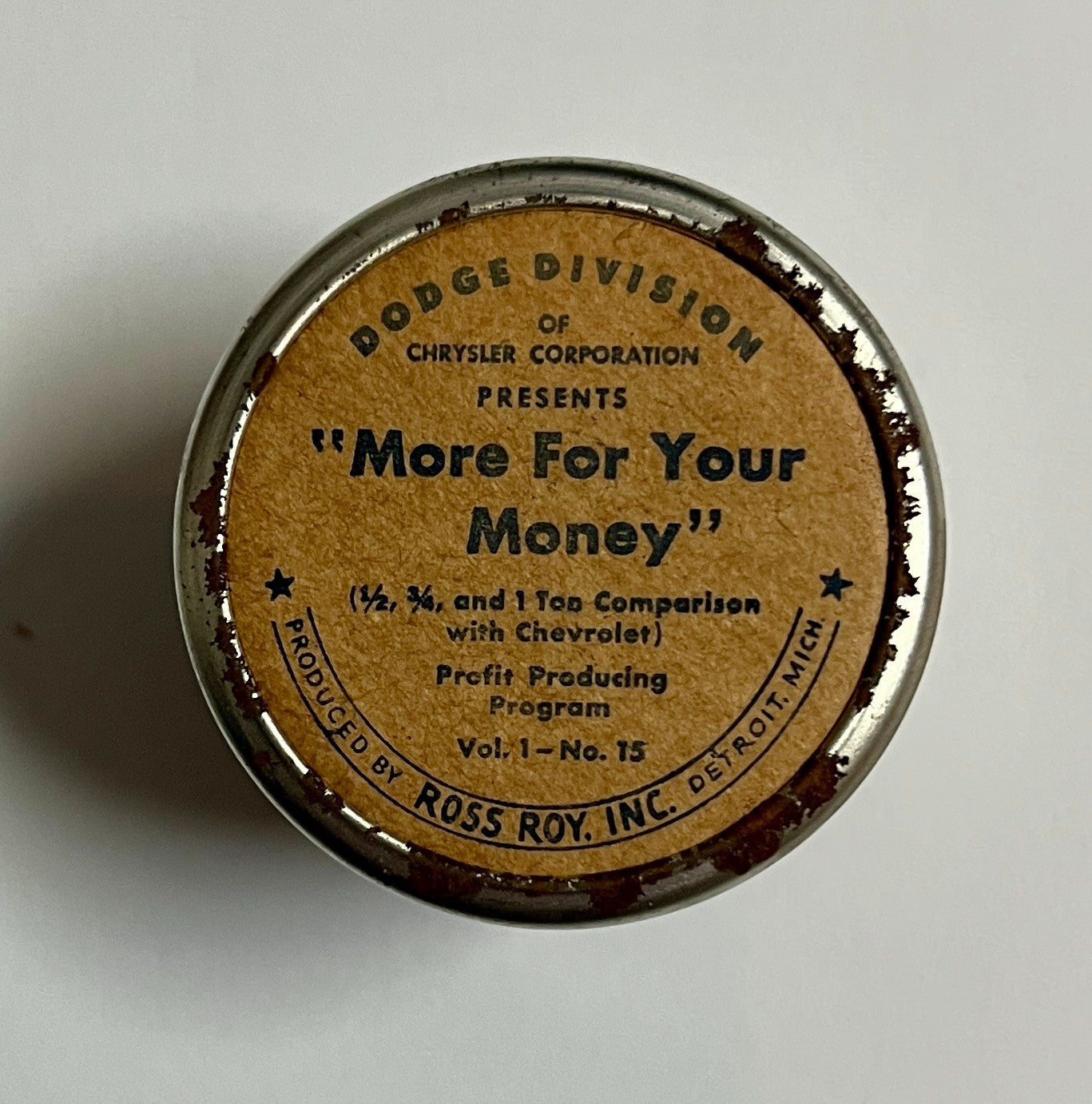 New Old Stock "More For Your Money" Ross Roy Informational Record Dodge Division