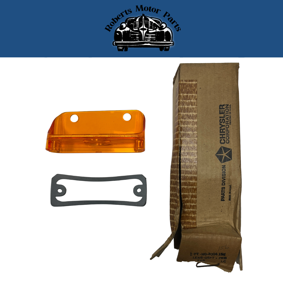 New Old Stock Right Park Lens & Gasket for 1968 Chrysler Models Mopar #3004156
