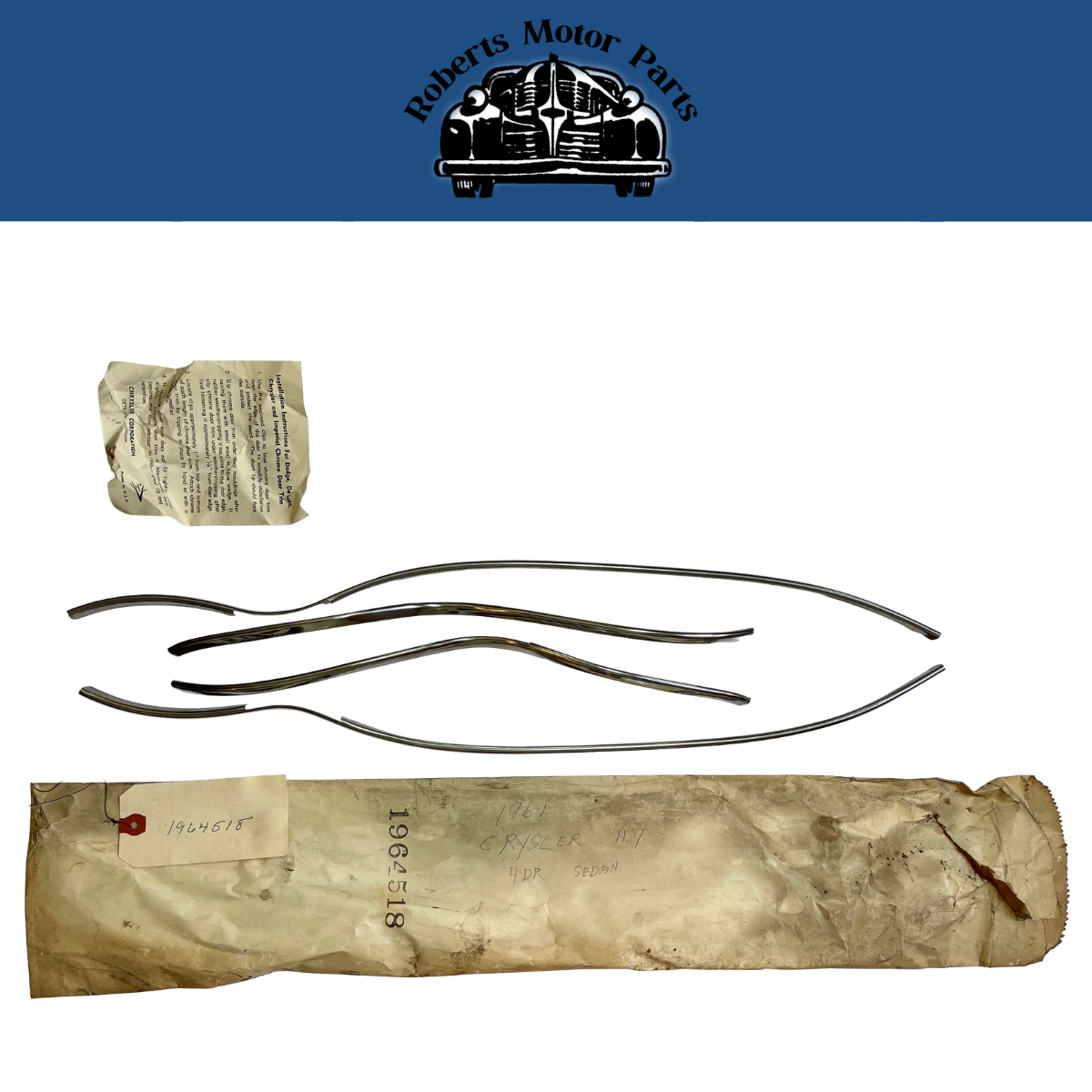New Old Stock Door Protectoir Pkg for 1961 Desoto & Chrysler Models #1964518