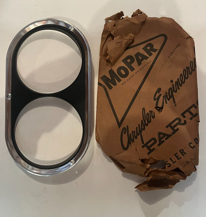 New Old Stock Headlight Bezels 1960-62 Plymouth Valiant Models #2082120 &2082121