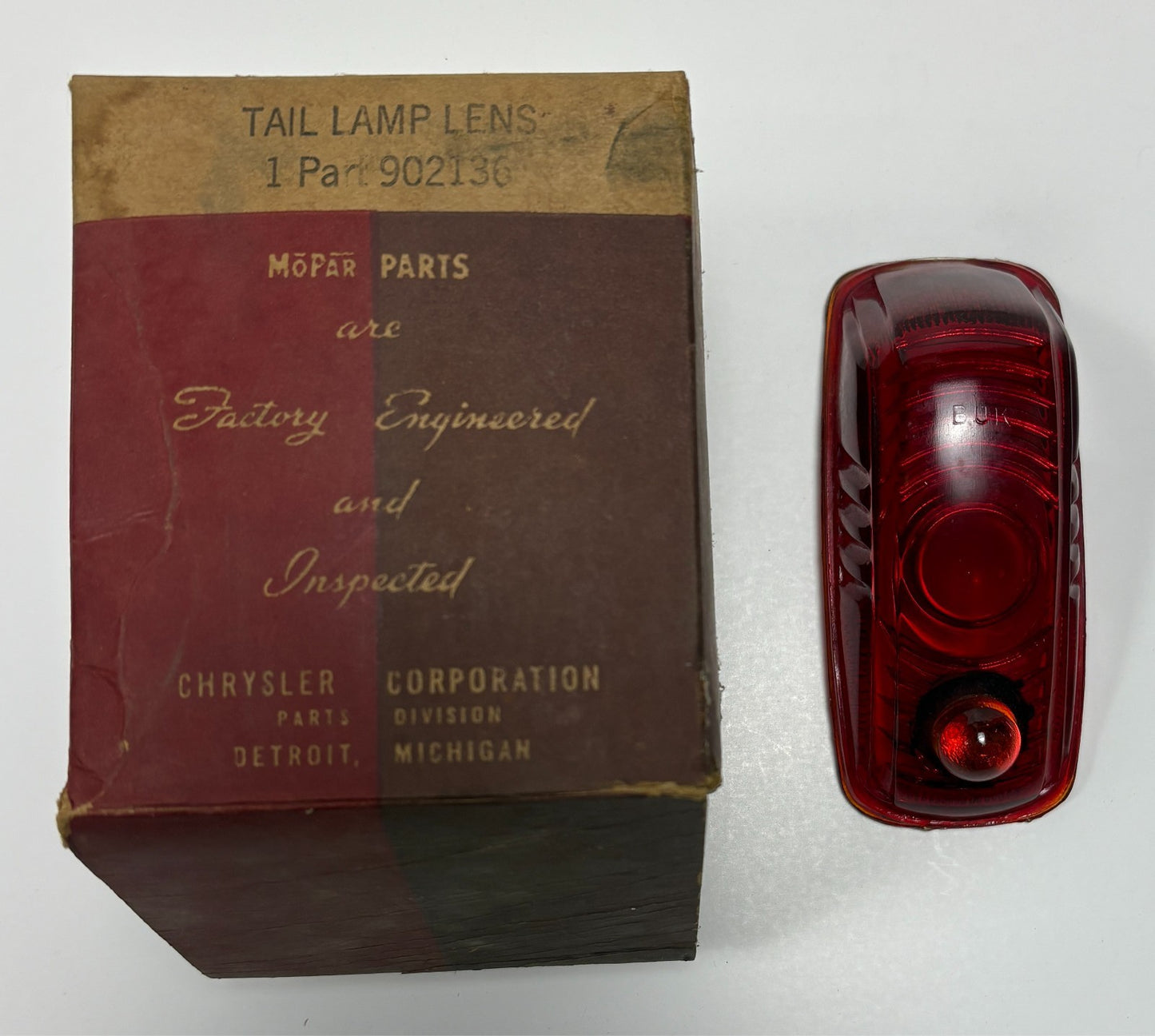 New Old Stock Tail Lens for 1941 Plymouth Models Mopar #902136