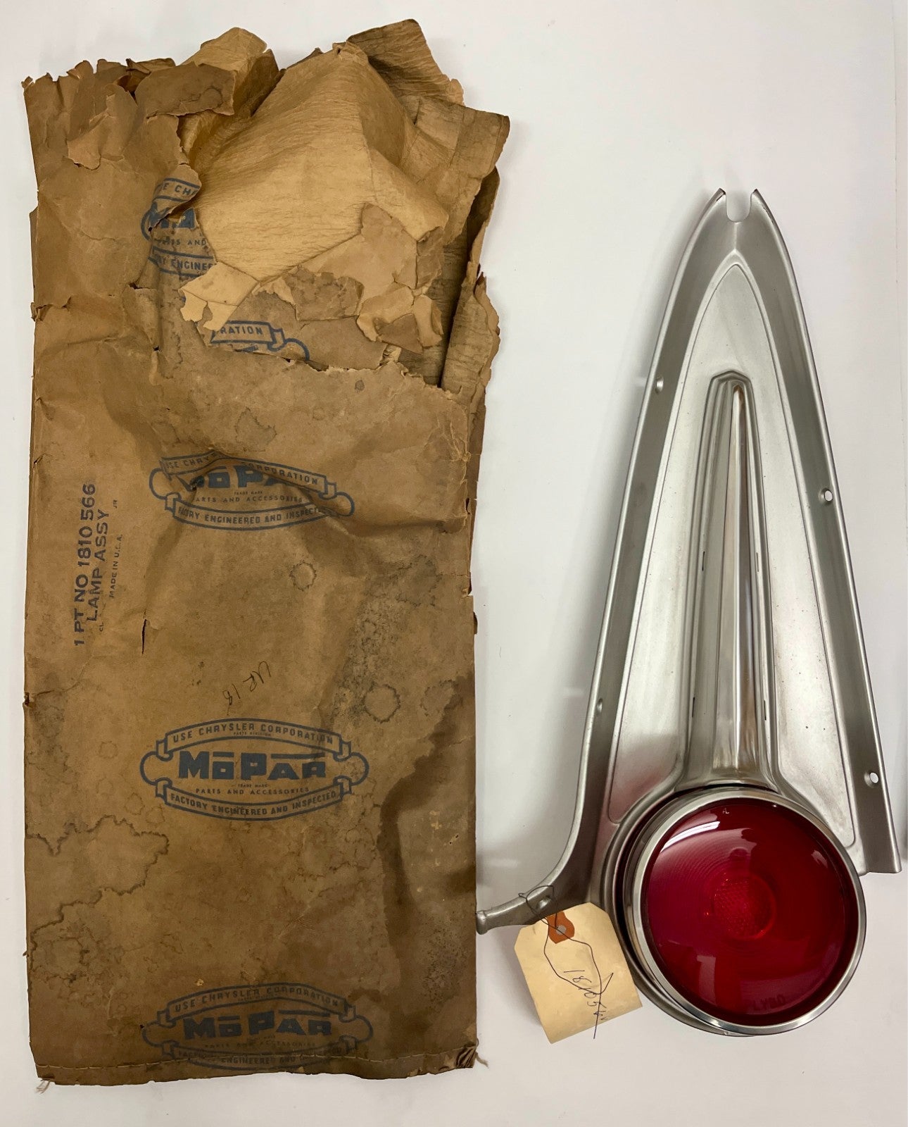 1958 New Old Stock Tail Lamp Pair for 1958 Plymouth Plaza's #1810566 & #1810567