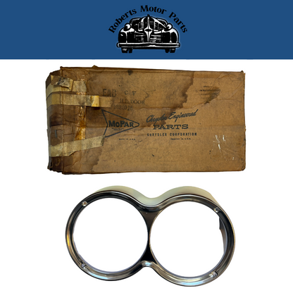 New Old Stock Right Dual Headlamp Bezel Door For 1958 Plymouth Models #1832016