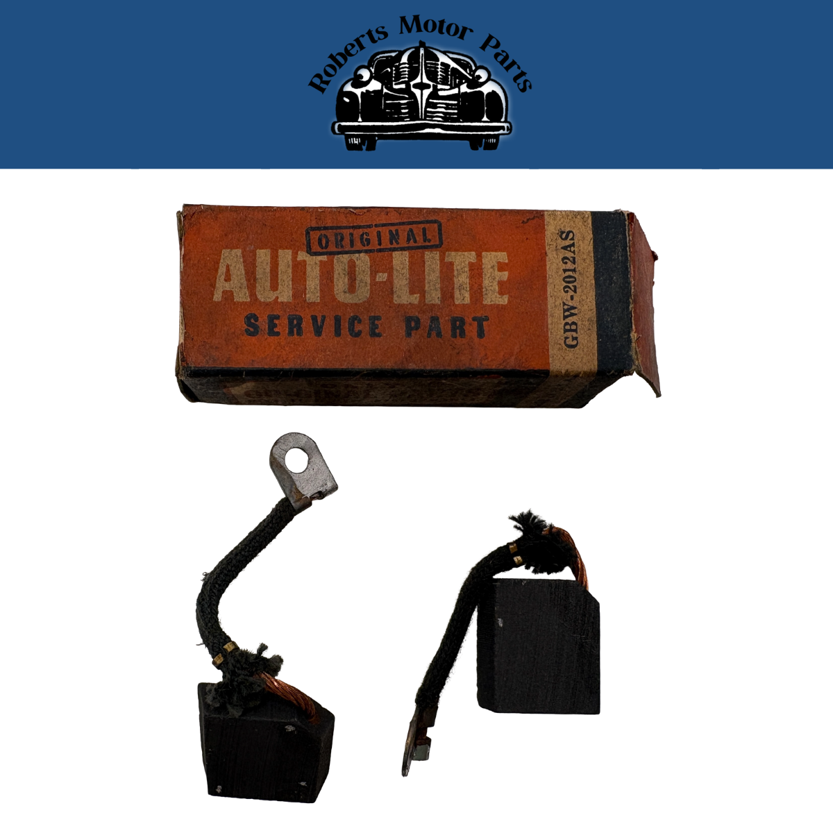 New Old Stock Autolite Generator Brush Set For Many 1937-1958 Models #GBW-2012AS