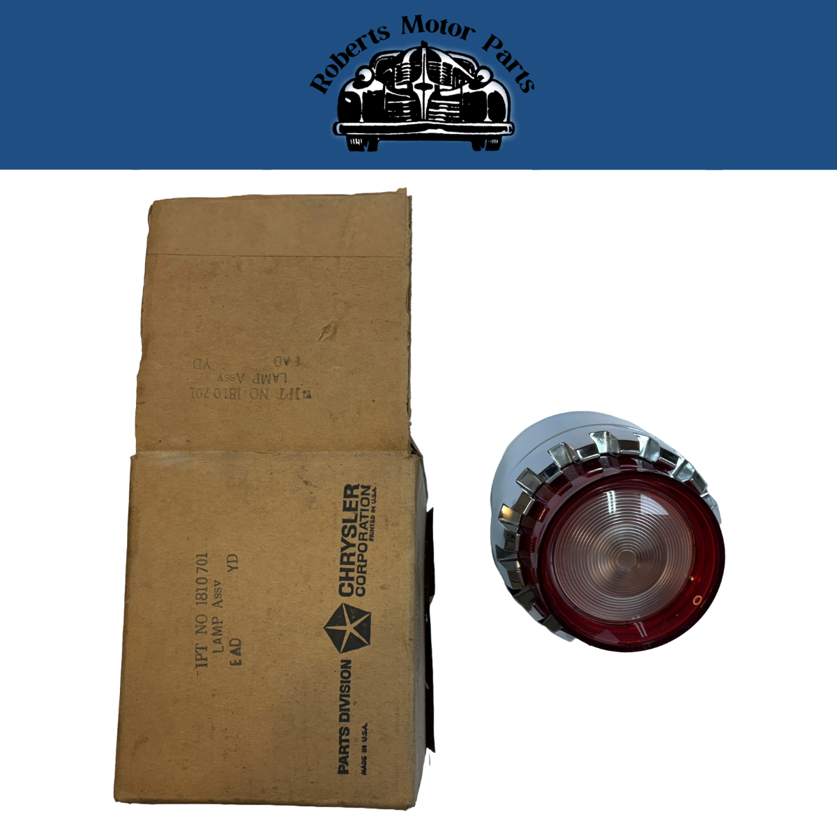 New Old Stock Back Up Lamp Assembly For 8 Cylinder 1958 Dodge Suburban #1810701