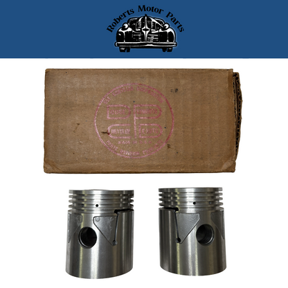 New Old Stock Mopar Piston Pair For 1939-1947 Dodge Truck 1/2 Ton #1241600