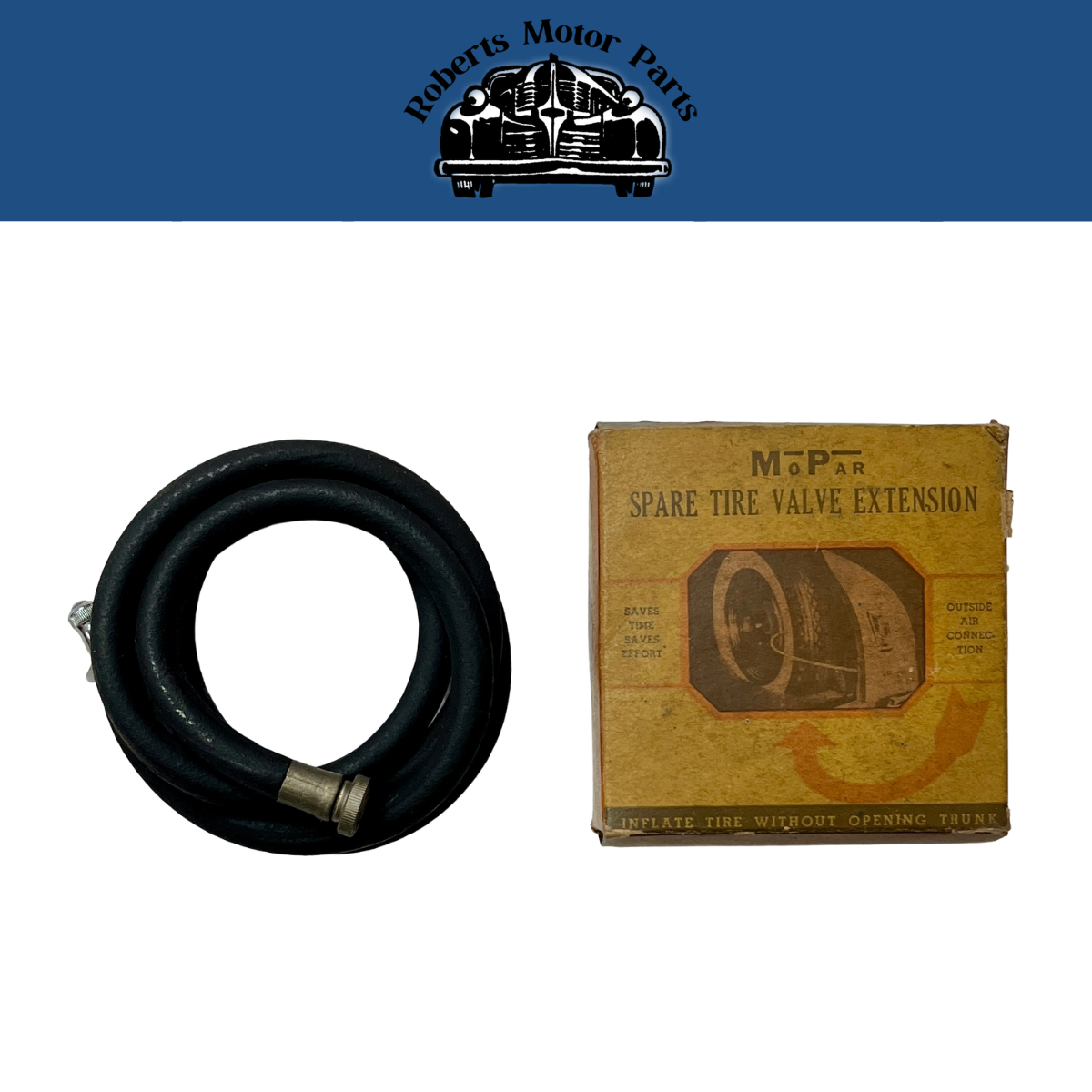 New Old Stock Spare Tire Valve Extension for Models with Spares in trunk #830197