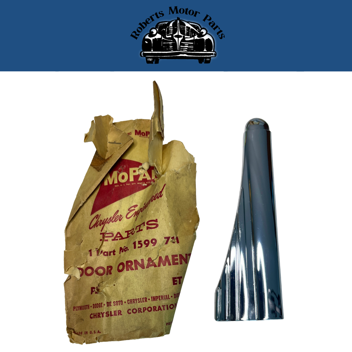 New Old Stock Front Left Door Ornament for 1955 Dodge Models Mopar #1599711