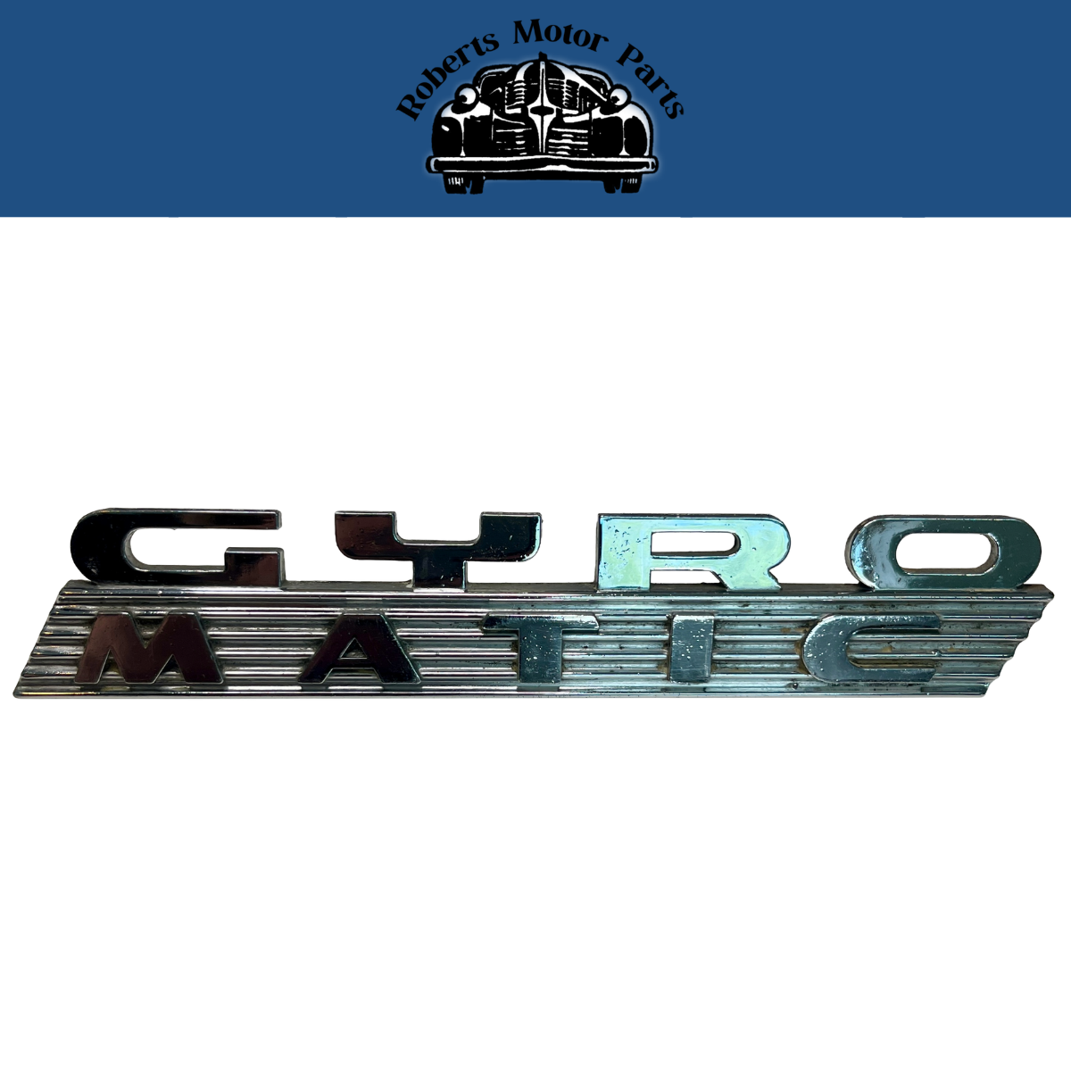 Used Old Stock Gyromatic Trunk Nameplate for 1953-54 Gyromatic Models #1475698