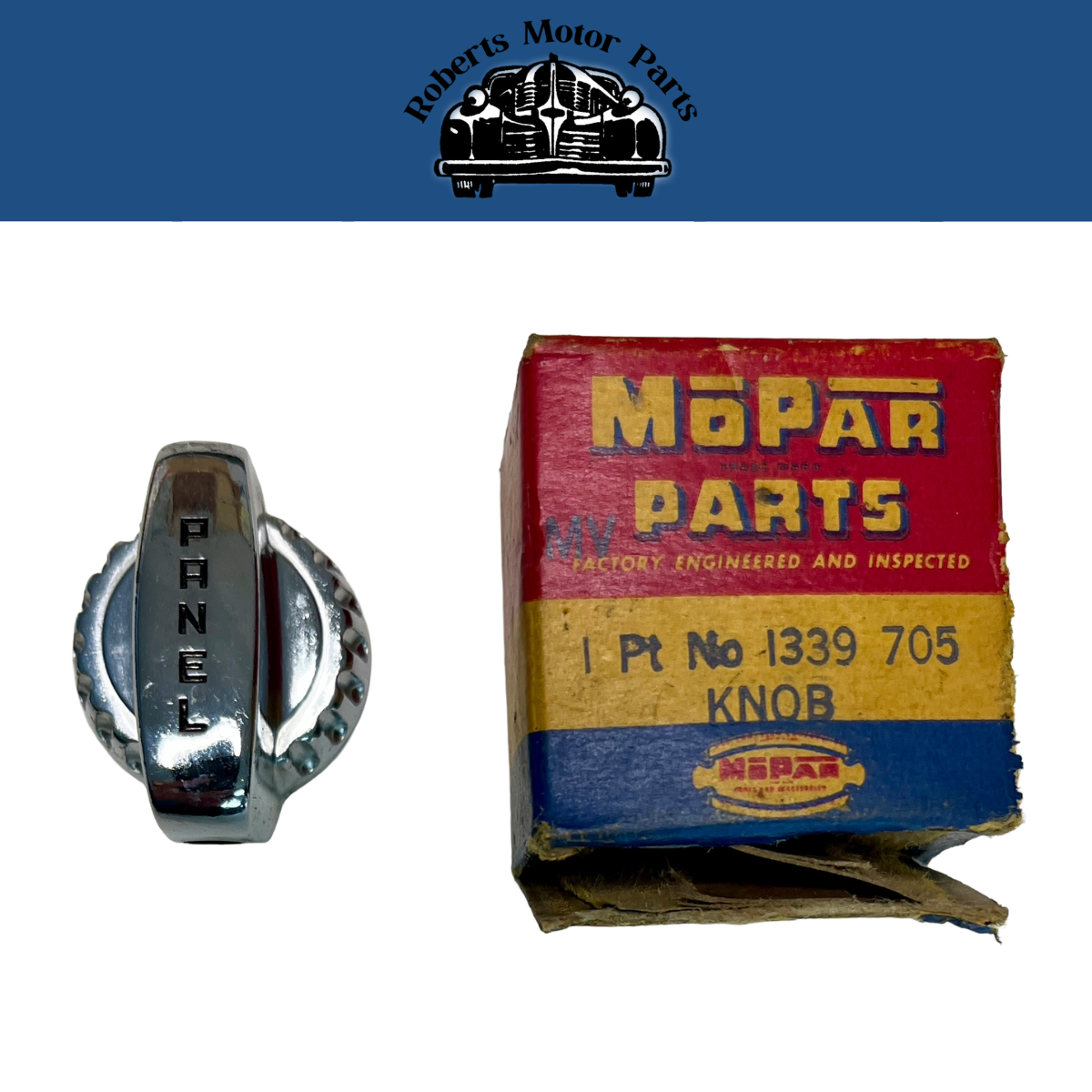 New Old Stock Map Light Knob for 1950-1953 Chrysler & Desoto Models #1339705