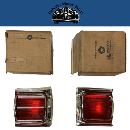New Old Stock Rear Tail Light Lamps 1965 Plymouth Sport Fury 2483366 & 2483367