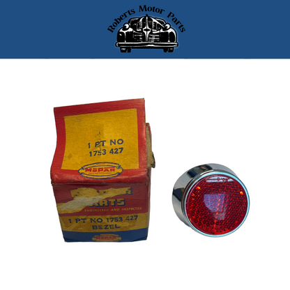 New Old Stock Left Tail & Stop Lamp Reflector for 1957-58 Imperials #1753427