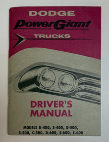 Original Dodge "Power Giant" Trucks Driver's Manual #D-16364
