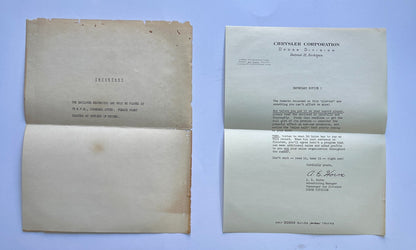 New Old Stock Informational Record & Ads for 1950 Dodge Models