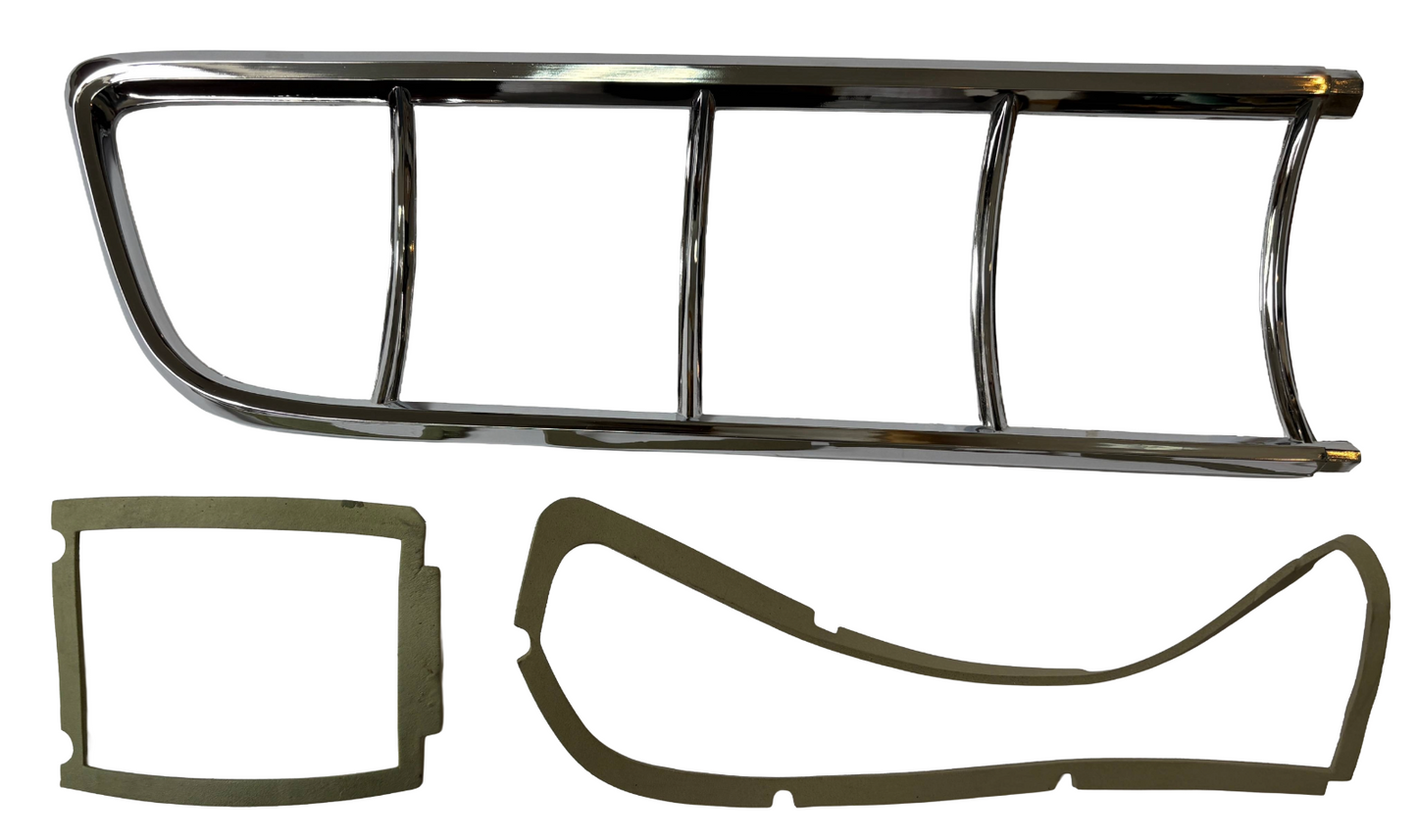 New Old Stock Left Tail Bezel & Gasket Package For 1965 Chrysler Models #2525501
