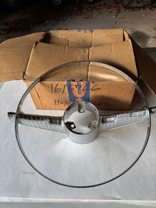 NOS Steering Wheel Horn Ring Chrome for 1955-1956 Desoto Firedome part# 1616766