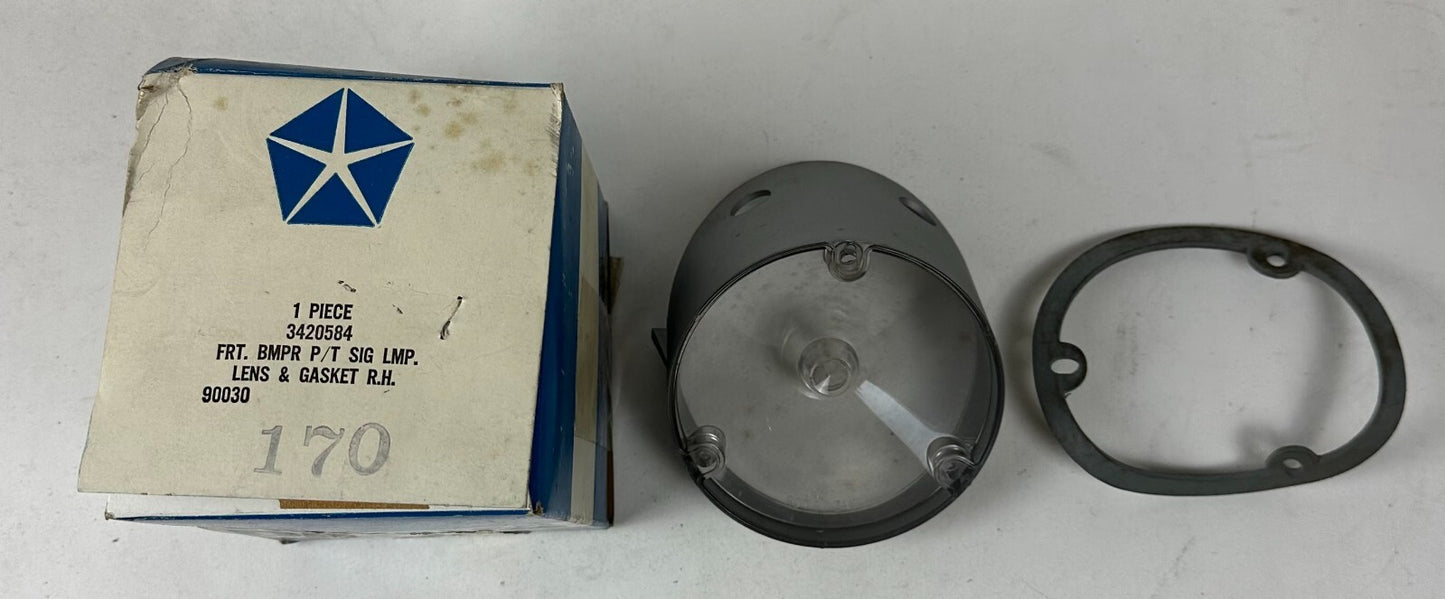 New Old Stock Right Turn Signal Lens for 1970 B Body Plymouth Mopar #3420584