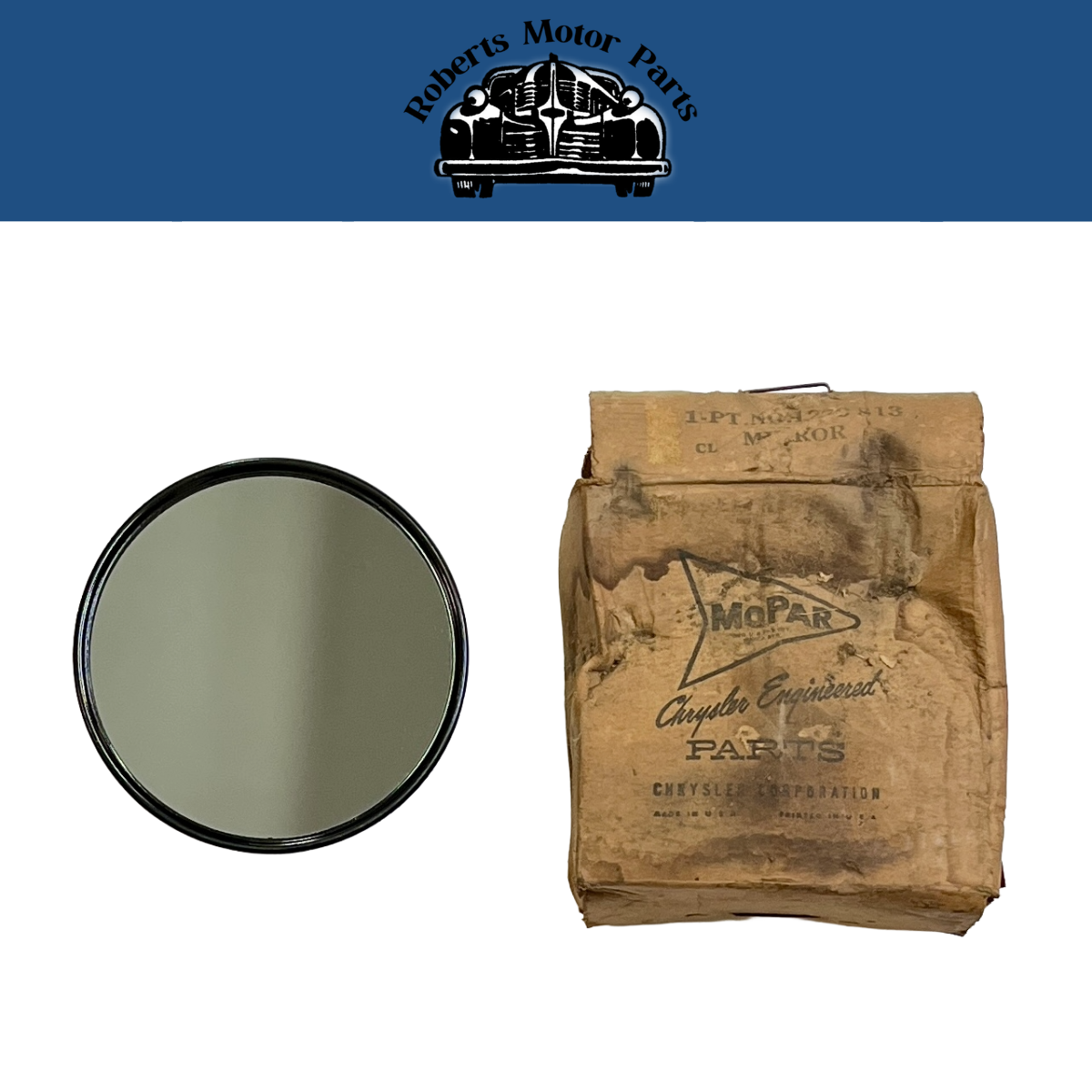 New Old Stock 5-Inch Round Rear View Mirror for Most Trucks Mopar #1279813
