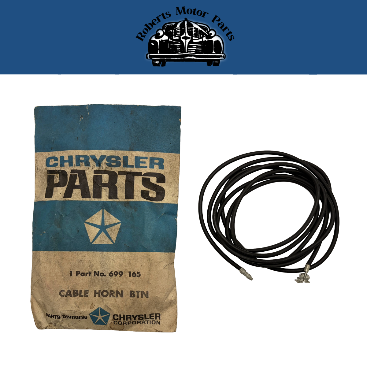 New Old Stock Horn Cable For 1939-1950 Mopar With Horn Ring Models #699165