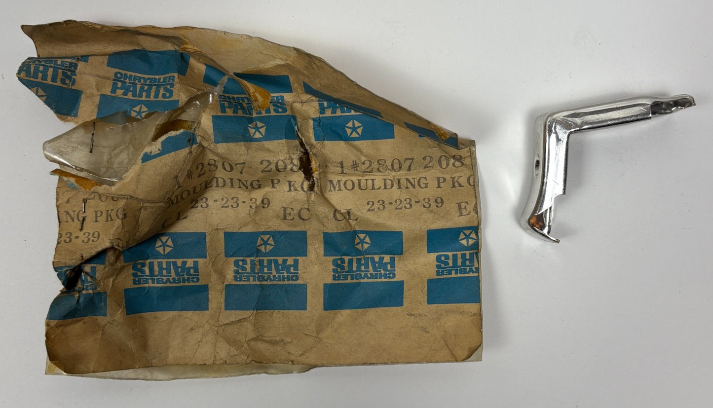 New Old Stock Right Quarter Panel End Moulding for 1966 Models Mopar #2807208