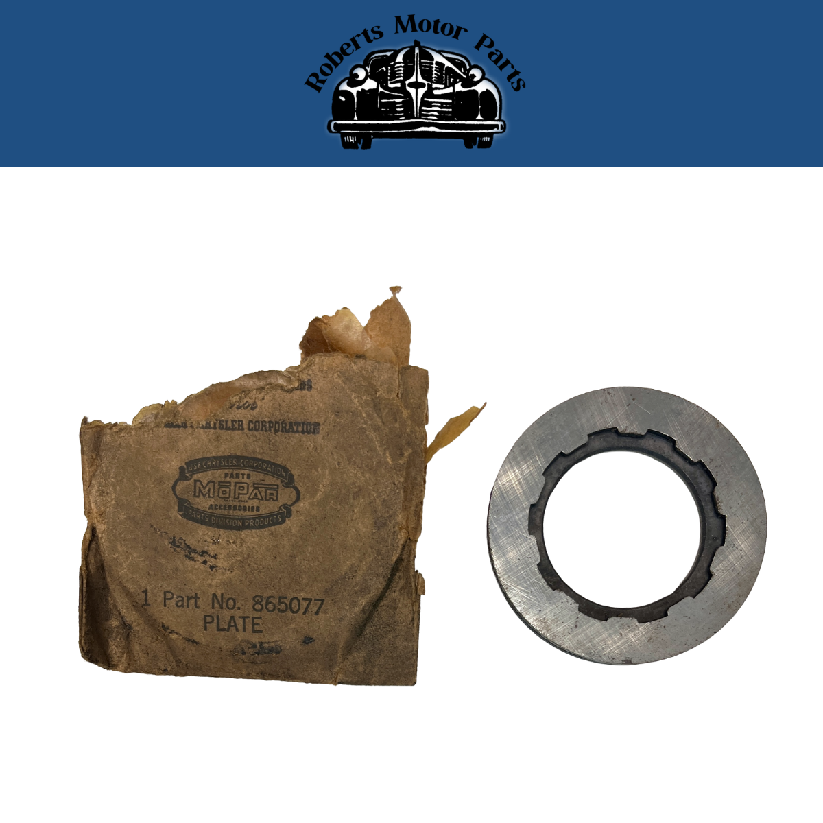 New Old Stock Trans 3rd Speed Gear Front Thrust Plate 1941-1942 Mopar #865077