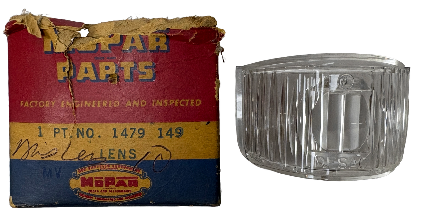 New Old Stock Back Up Light Lens for 1953 DeSoto Models Mopar #1479149