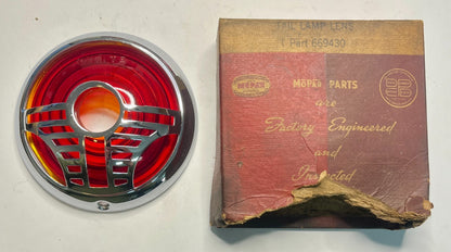 New Old Stock Taillight Lens & Bezel for 1937-38 Desoto & Chrysler #669430