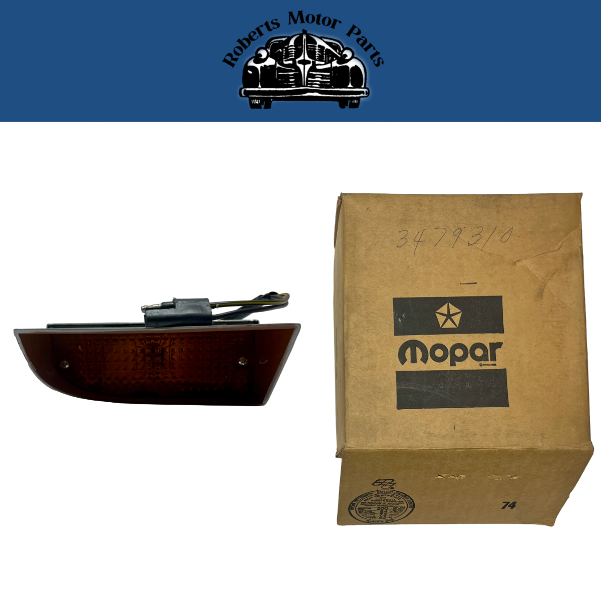 New Old Stock Right Park & Turn Signal Lamp 1971 Mopar 4-Dr & Wagon #3479310