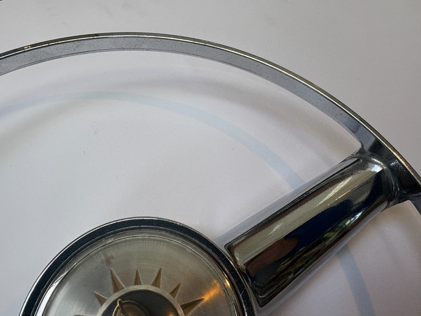 New Old Stock Front Horn Ring w/ Emblem 1953-54 DeSoto #1530614 & 1487568