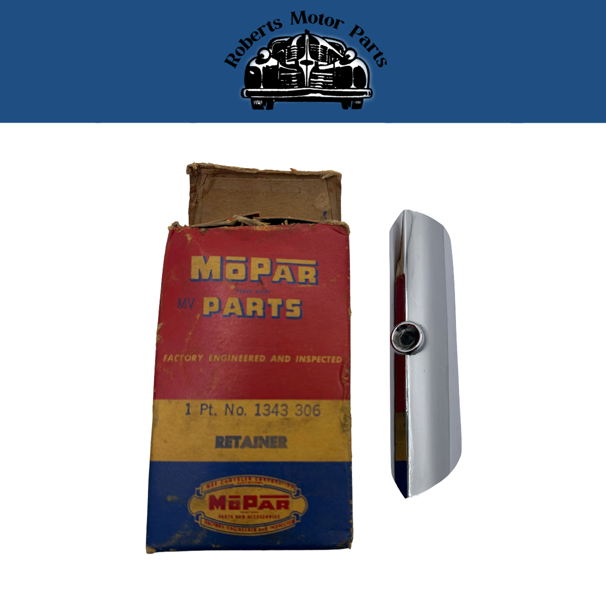 New Old Stock Left Outer Parking Lens Retainer 1950 Plymouth Suburban #1343306
